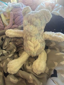 Handmade chunky yarn teddy bear