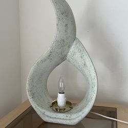Vintage mint green speckled Art Deco Lamp 