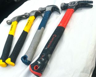 Lot of 4 Claw Hammers Stanley Crescent