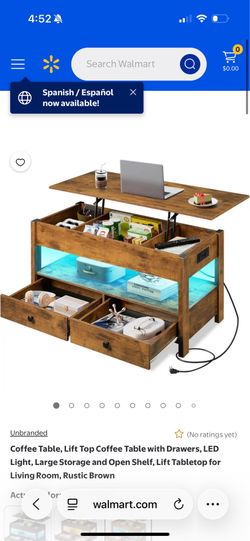 Top lift table with drawers
