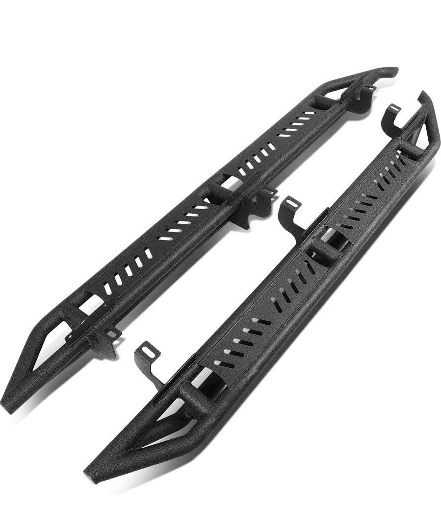 LA Zona Auto Parts 2018 to 2025 Jeep Wrangler four door side step running boards estribos 4 puertas