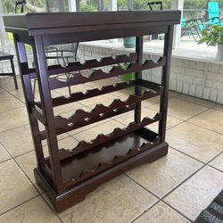 Wine Rack With Removable Serving  Tray