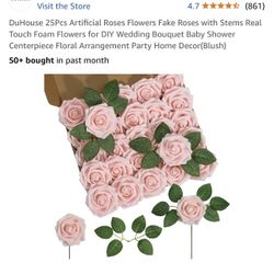 25 Pieces Artificial Roses 