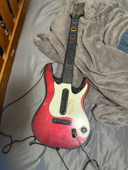 Red Guitar Hero Guitar Xbox 360 Untested