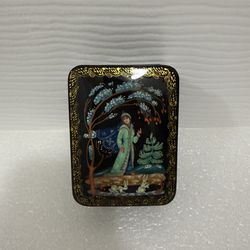 Vintage Hand Painted Russian Lacquer Box