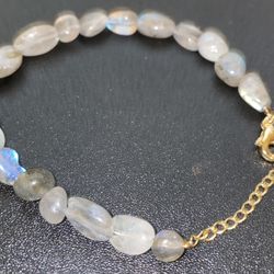 Labradorite Bracelet Gold Plated 
