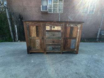 Aurora Handcrafted Rustic Cabinet Credenza Entertainment Center Tv Stand Sideboard