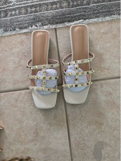 White sandals