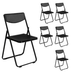 Black Folding chairs set of 6