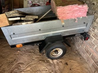 Trailer/Cart 3 Ft X 4 1/2 Ft X 13 Inches Sides Wired W/lights And 2” Hitch Receiver