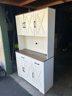Coffee bar cabinet