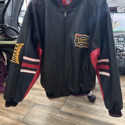 VINTAGE Super Bowl XXXVIII (2004) Houston Jacket - Patriots vs Panthers - XL