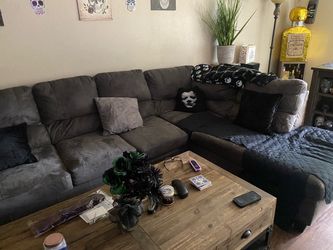Gray sofas