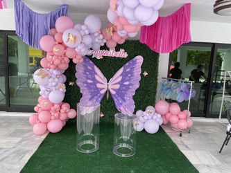 Butterfly Birthday Party Decoration Kids Celebration Custom Backdrop Ballons Arch