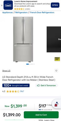 3 door fridge w ice maker in freezer