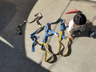 4 Point Body Harness, Extension And Lanyard Fall Protection System