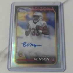Trey Benson Autograph Card 