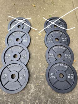 Like-New Body-Solid 35lb Olympic Weight Plates