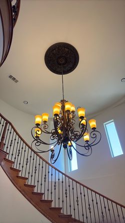 Cast iron chandeliers