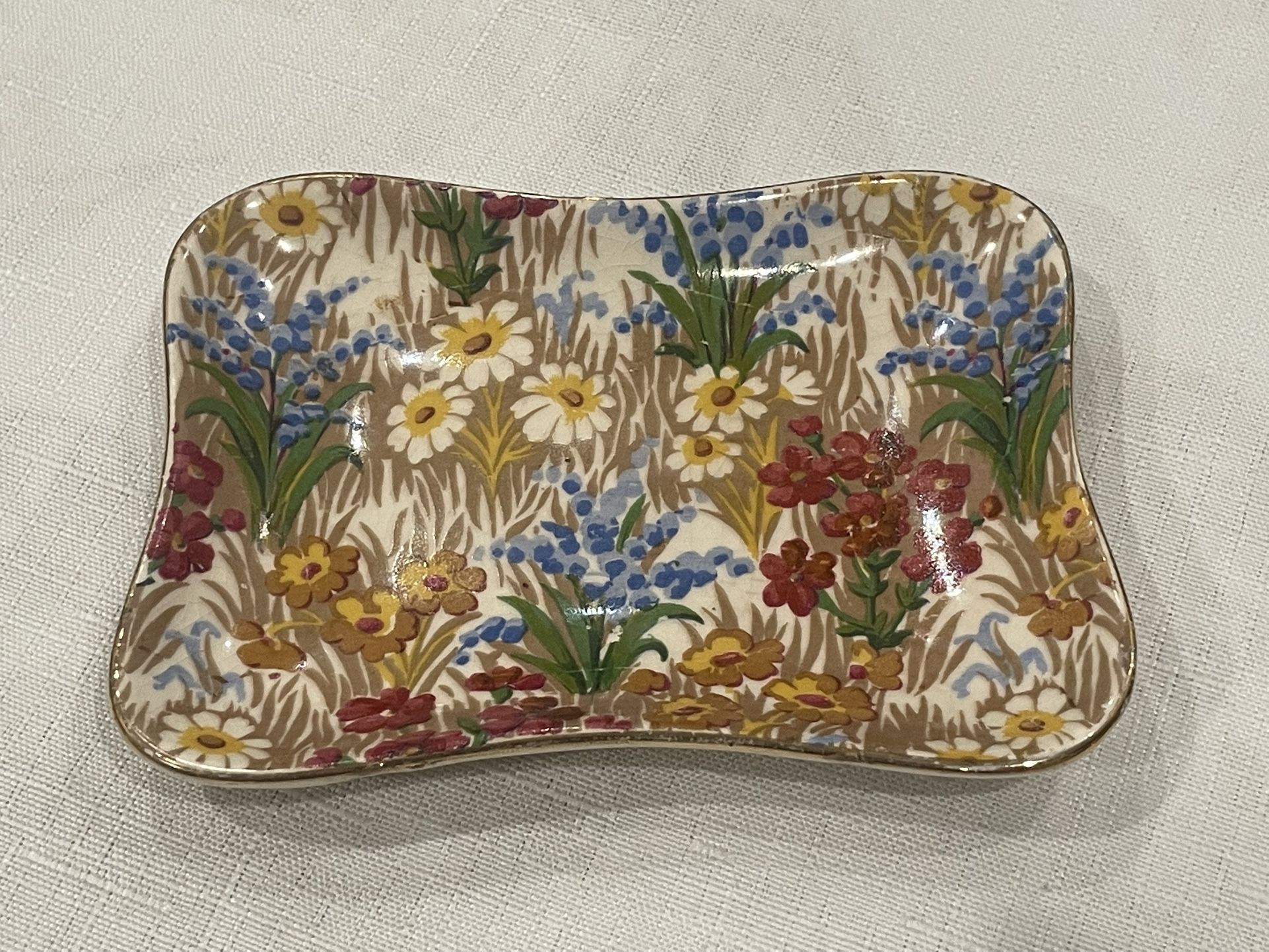 Royal Winton England Floral Pin Tray Trinket Tray.