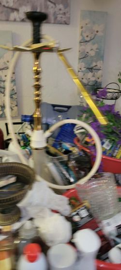 Gold and White Hookup vase