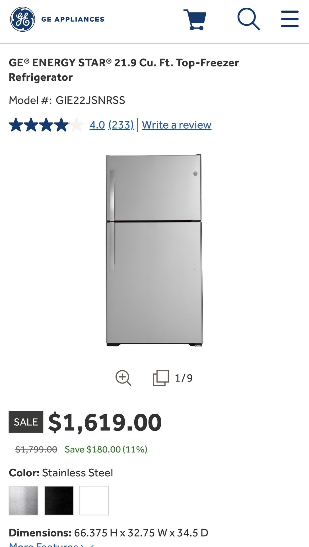 Top Freezer Refrigerator