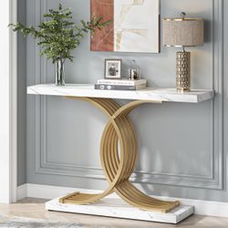 Marble Console Entryway Table 