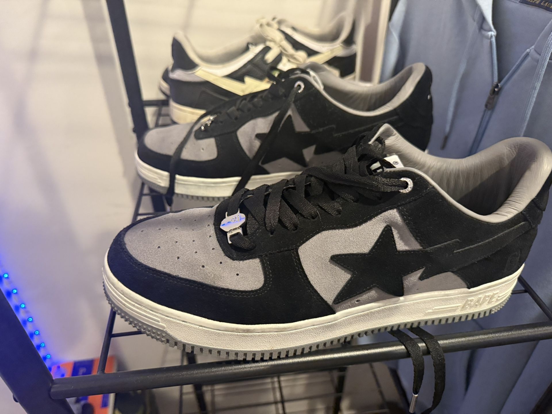 Black And Grey Bapestas Size 13