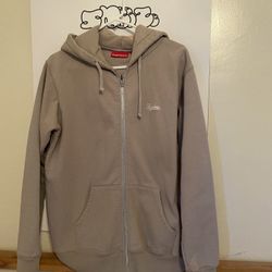 Supreme West Side Zip Up Sweater Grey Medium