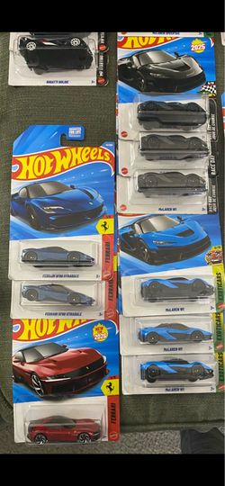 Hot wheels 6 McLaren & 3 Ferrari cars
