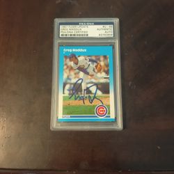 1987 Fleer update Greg maddux rookie autograph card