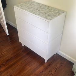 IKEA Small White Dresser With Mosaic Tile Too