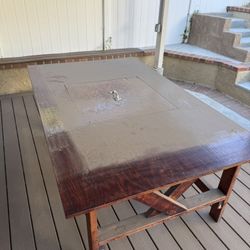 Outdoor Wooden BBQ Table