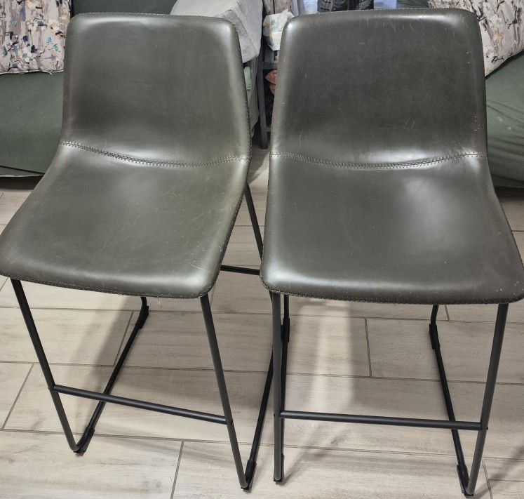 Bar Stools Set of 2, color gray, both for $40.00 cash and pickup only.