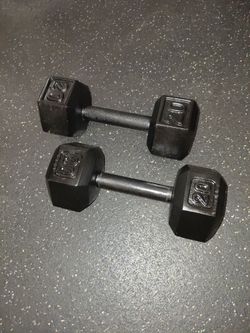 Iron weights  2 . 20 Lbs