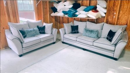 Sofa and loveseat