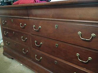 Solid Cherry Dresser with felt lined jewelry drawers