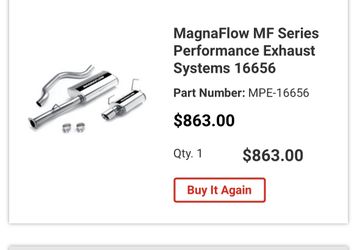 2006 -2008 Trailblazer Ss Magna Flow Cat Back Exhaust