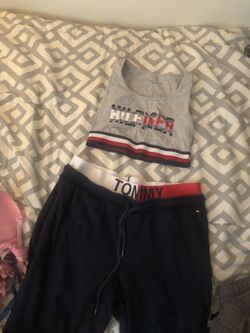 Tommy Hilfiger joggers and sports bra