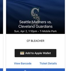 4 Mariners Tickets 4/2/23