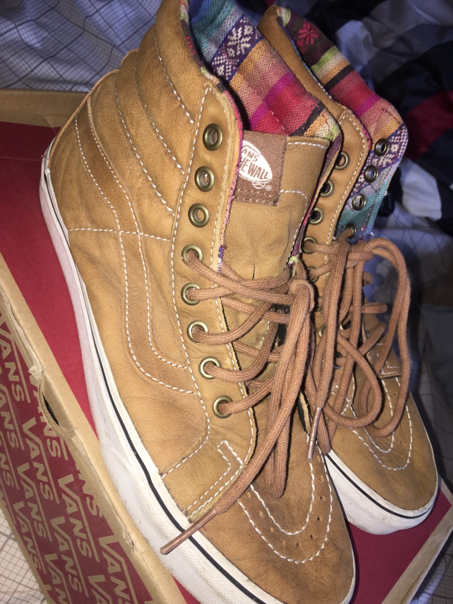 Vans Brown Leather Sk8-Hi