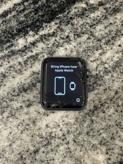 Apple Watch Series 3 42mm Space Gray Aluminum Black Sport (GPS) MTF32LL/A *READ*