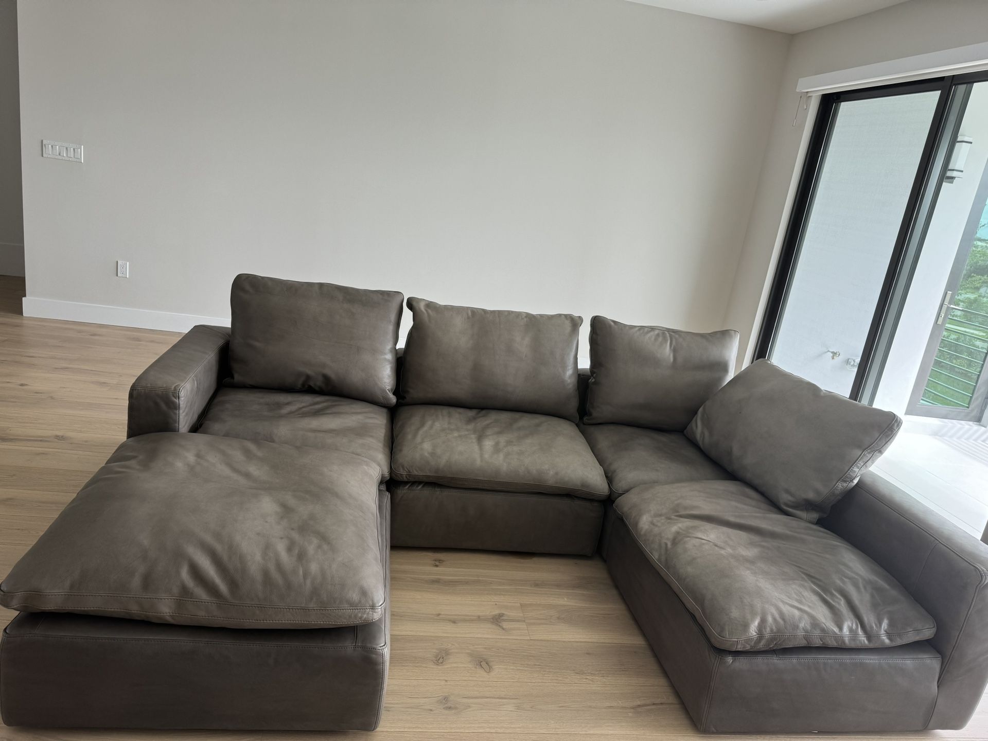 Restoration Hardware Leather Cloud Couch