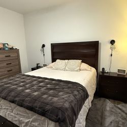 Queen Bed Frame + Nightstands
