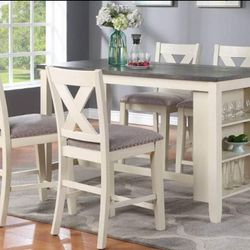 5-pc Counter Height ( Table + 4 Chairs) Brand New 