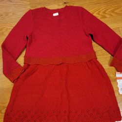 Red Sparkly Sweater Dress 3t