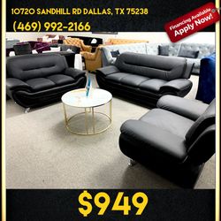 Living Room Sofa Set 3pc - Delivery And Financing Available 