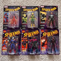 Lot of 6: Spider-Man Marvel Legends Series 6" Action Figures