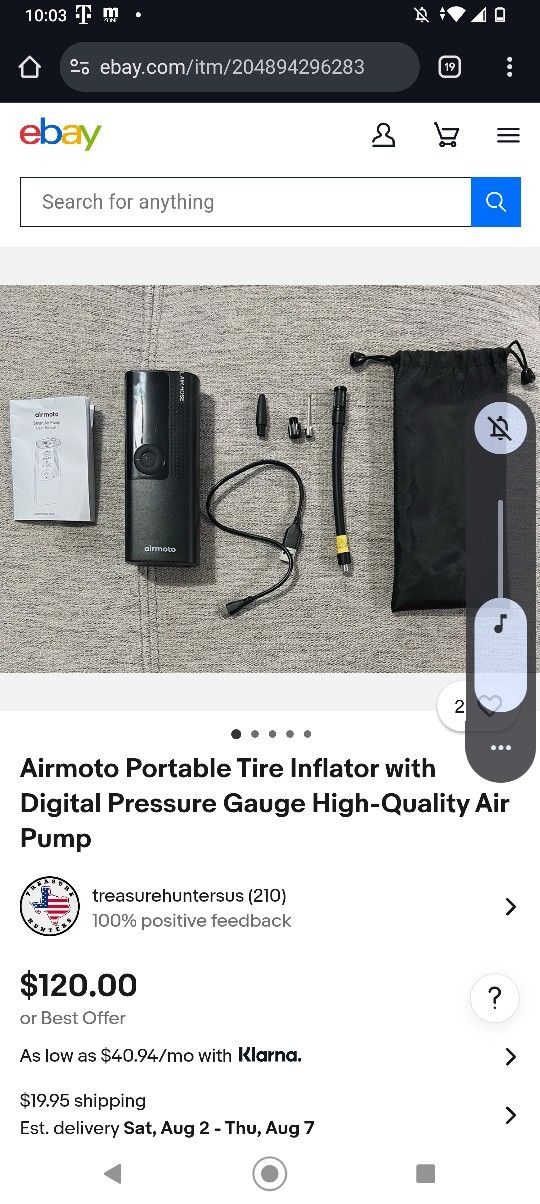 Airmoto Portable Tire Inflator with Digital Pressure Gauge High-Quality Air Pump