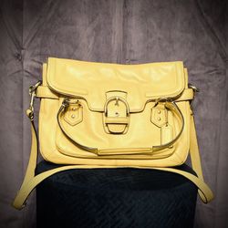 Coach Yellow Leather Crossbody Purse 